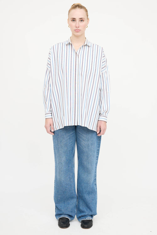 Brunello Cucinelli Monili Striped Shirt