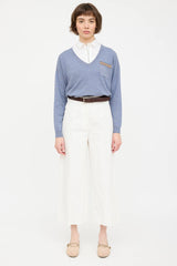 Brunello Cucinelli Wide Leg Pleated Trouser