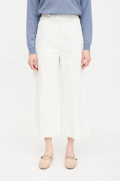 Brunello Cucinelli Wide Leg Pleated Trouser