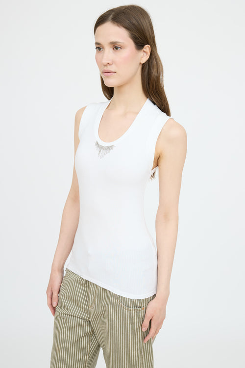 Brunello Cucinelli Monili Fringe Tank