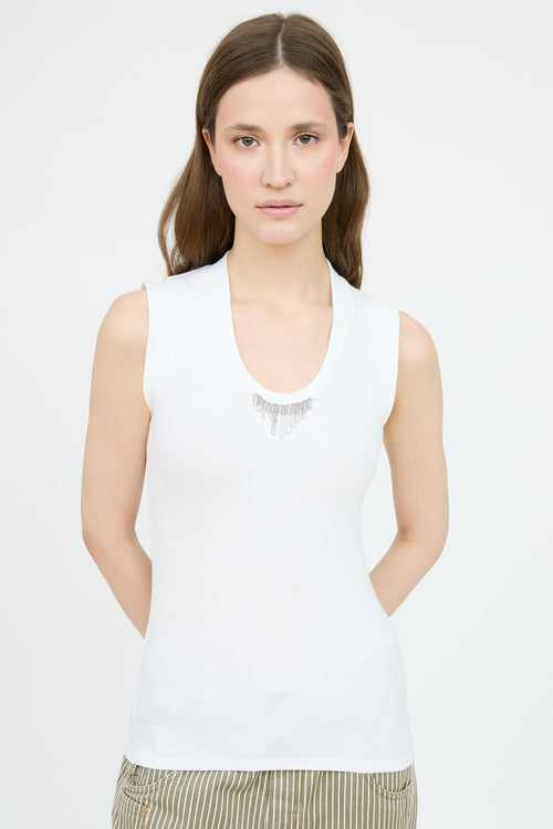 Brunello Cucinelli Monili Fringe Tank