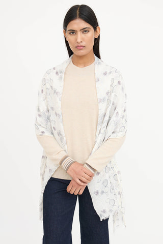 Brunello CucinelliSwirl Print Scarf