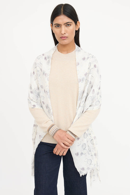 Brunello CucinelliSwirl Print Scarf