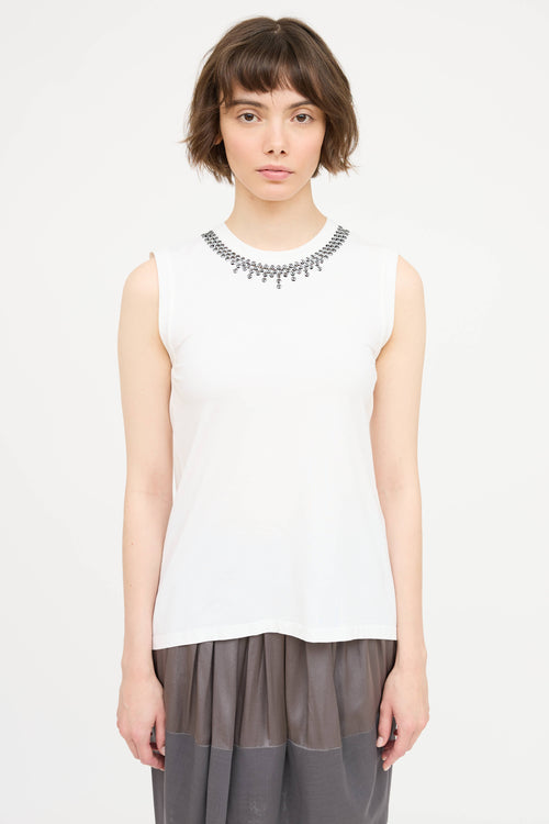Brunello Cucinelli Sequin Sleeveless Top
