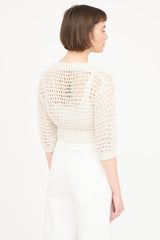 Brunello Cucinelli Crochet Sequin Top