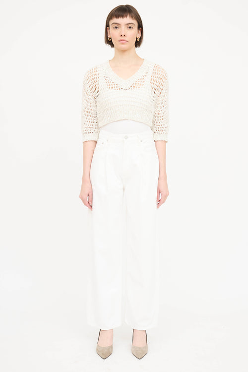 Brunello Cucinelli Crochet Sequin Top