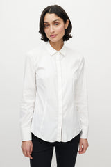 Brunello Cucinelli // White Monili Trim Shirt – VSP Consignment