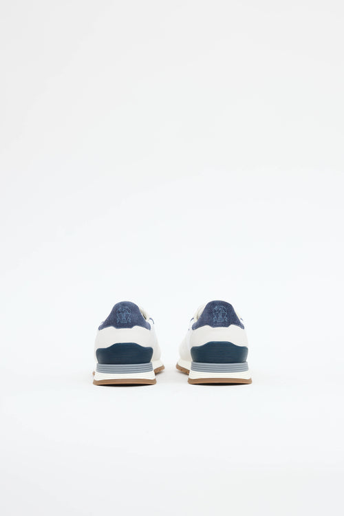 Brunello Cucinelli Leather & Mesh Sneakers
