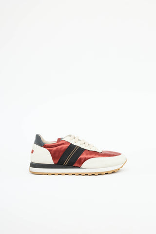 Brunello Cucinelli Satin Monili Sneaker
