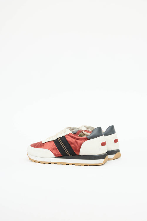 Brunello Cucinelli Satin Monili Sneaker