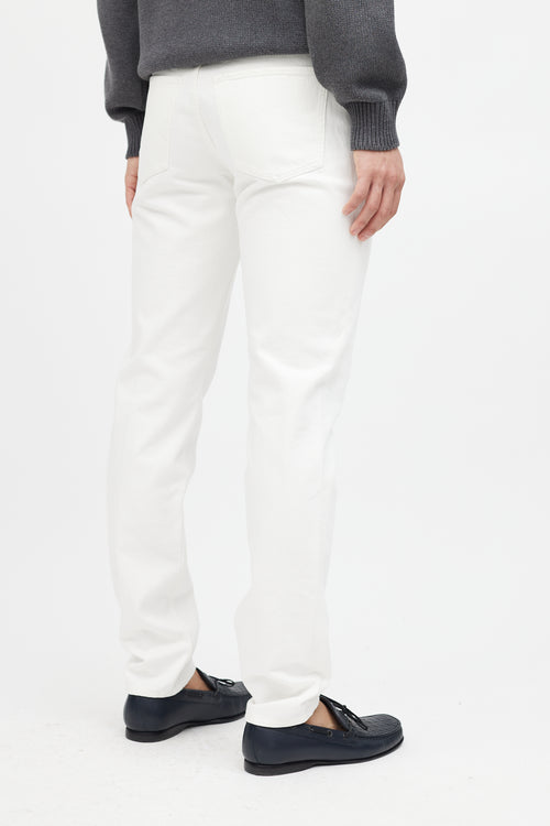 Brunello Cucinelli White Slim Denim Jeans