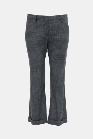 Brunello Cucinelli Wool Check Trouser