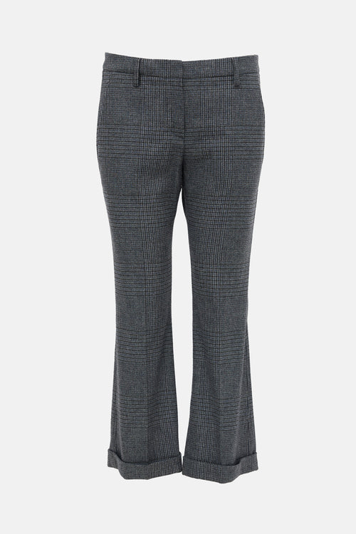 Brunello Cucinelli Wool Check Trouser