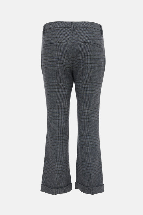 Brunello Cucinelli Wool Check Trouser