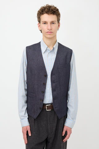 Brunello Cucinelli Wool Denim Vest