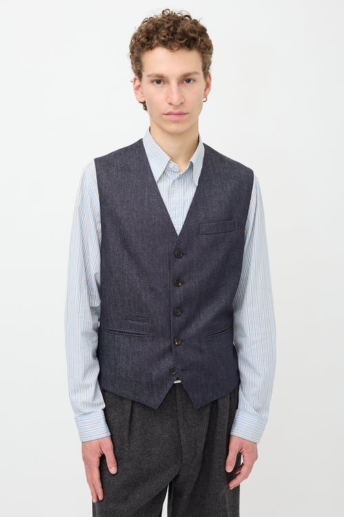 Brunello Cucinelli Wool Denim Vest