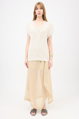 Brunello Cucinelli Wool Monili Sweater Vest