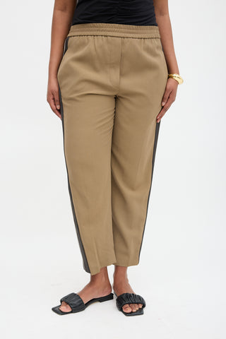 Brunello Cucinelli Wool Side Stripe Trouser