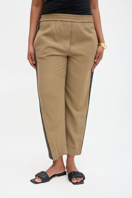 Brunello Cucinelli Wool Side Stripe Trouser