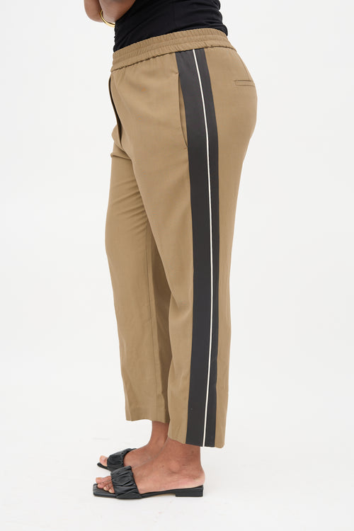 Brunello Cucinelli Wool Side Stripe Trouser