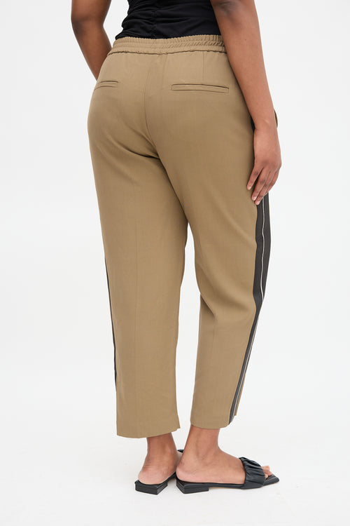 Brunello Cucinelli Wool Side Stripe Trouser