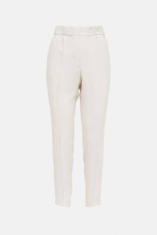 Brunello Cucinelli cream tapered pant