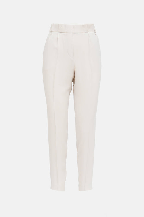 Brunello Cucinelli cream tapered pant