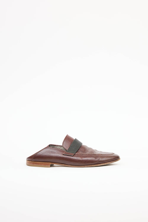 Brunello CucinelliLeather Monili Mule