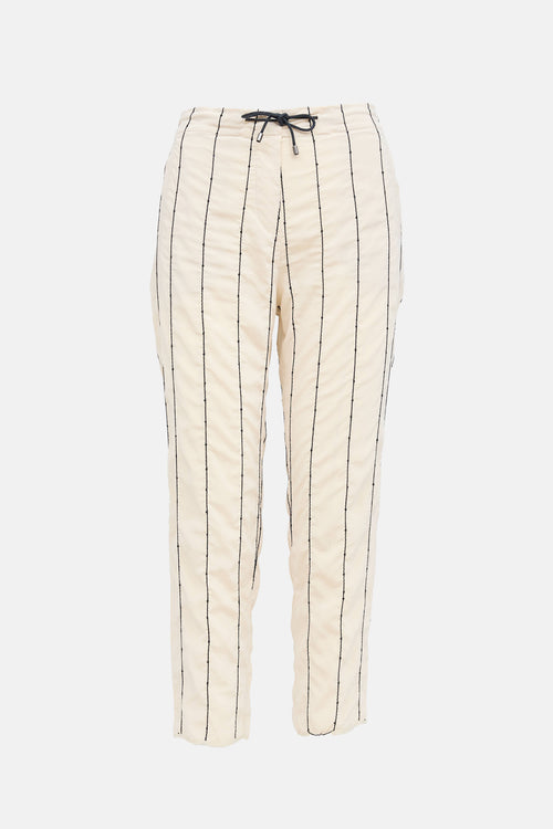 Brunello Cucinelli Striped Sequin Pant