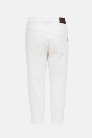 Brunello Cucinelli Cuffed Tapered Leg Jeans