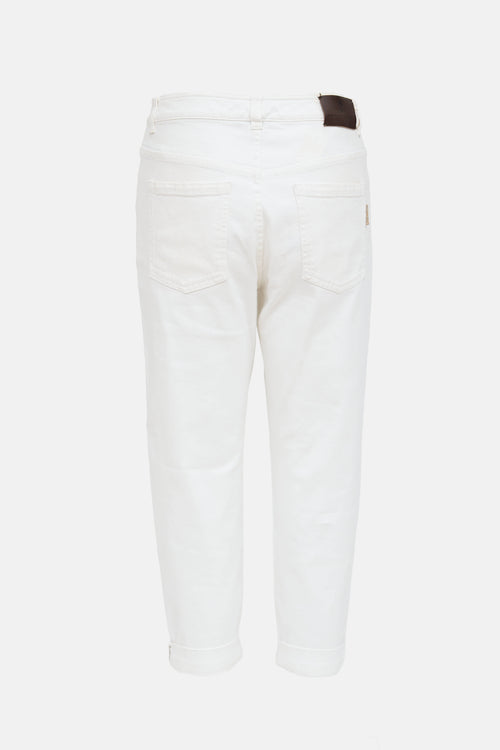 Brunello Cucinelli Cuffed Tapered Leg Jeans