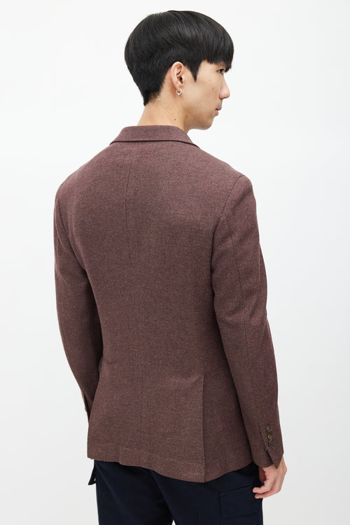 Brunello Cucinelli Brown Wool Tweed Blazer