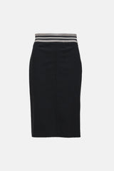 Brunello Cucinelli Wool Striped Skirt