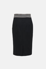 Brunello Cucinelli Wool Striped Skirt