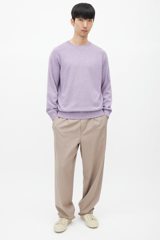 Brunello Cucinelli Purple Wool Knit Sweater