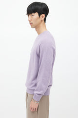 Brunello Cucinelli Purple Wool Knit Sweater