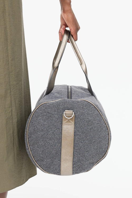 Brunello Cucinelli Felt Monili Duffle Bag