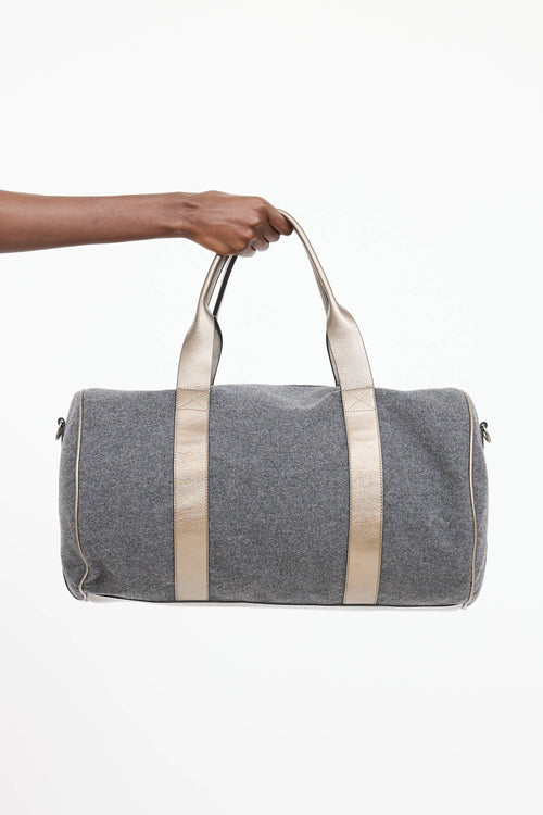 Brunello Cucinelli Felt Monili Duffle Bag