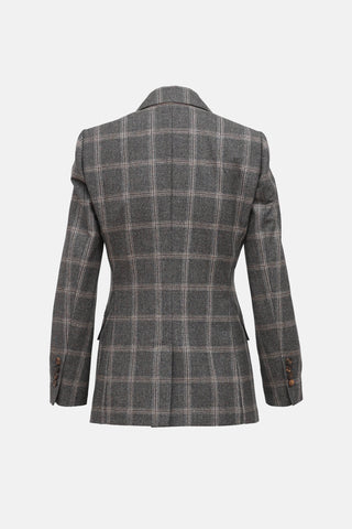Brunello Cucinelli Wool Check Blazer