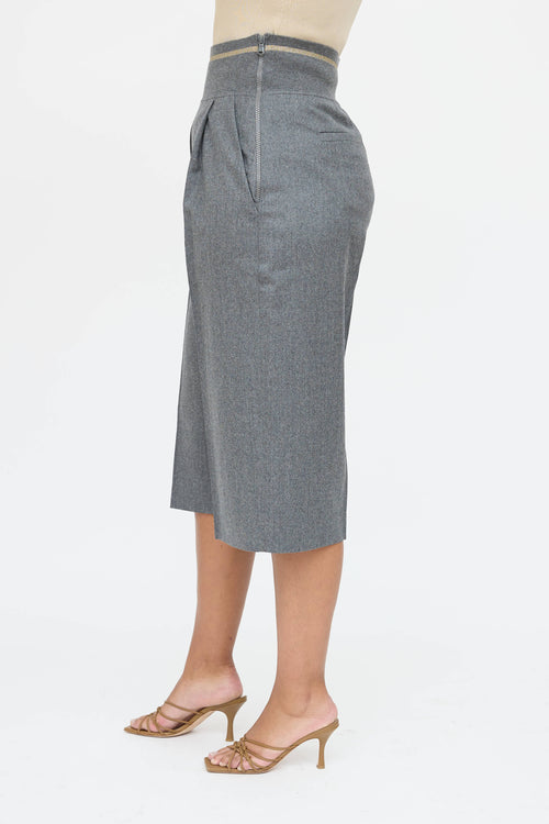 Brunello Cucinelli Wool Wide Leg Culotte