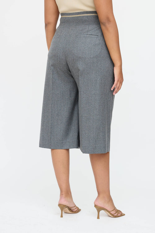 Brunello Cucinelli Wool Wide Leg Culotte