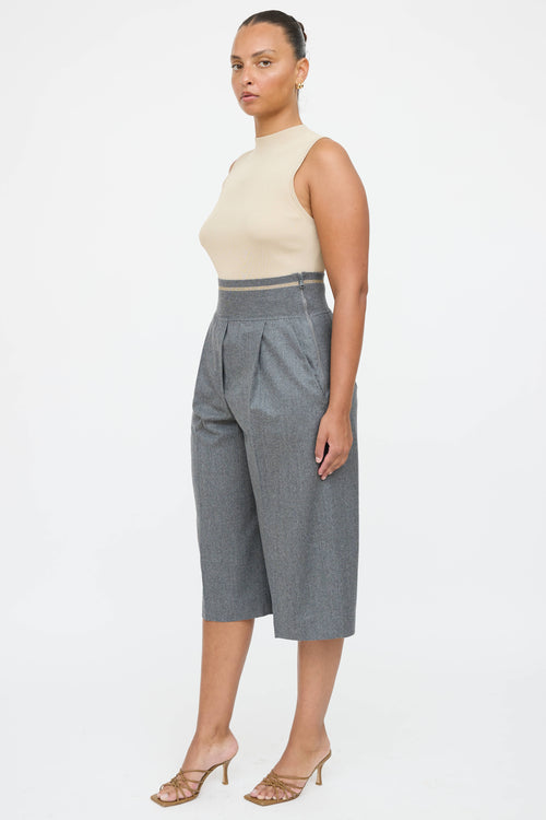 Brunello Cucinelli Wool Wide Leg Culotte
