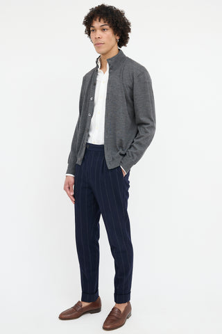 Brunello Cucinelli Wool Striped Trouser
