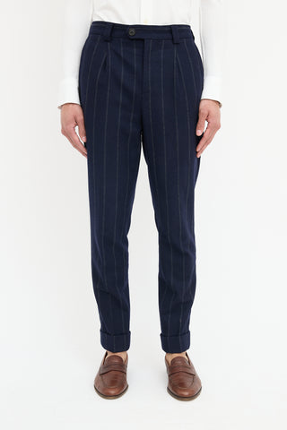 Brunello Cucinelli Wool Striped Trouser