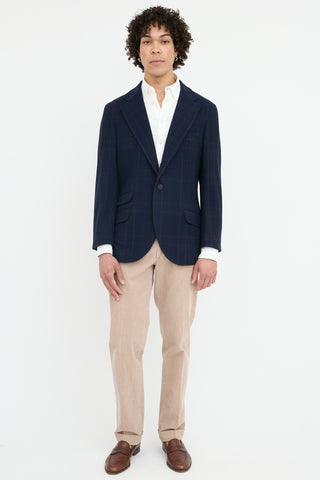 Brunello Cucinelli Wool Plaid Blazer