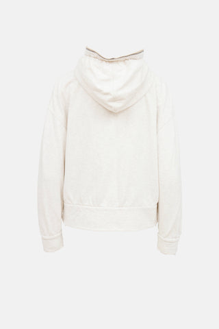 Brunello Cucinelli Monili Over Face Zip Hoodie