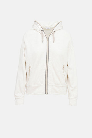 Brunello Cucinelli Monili Over Face Zip Hoodie