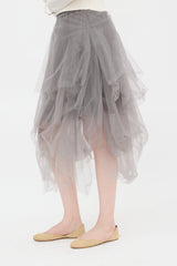 Brunello Cucinelli Asymmetrical Tulle Skirt