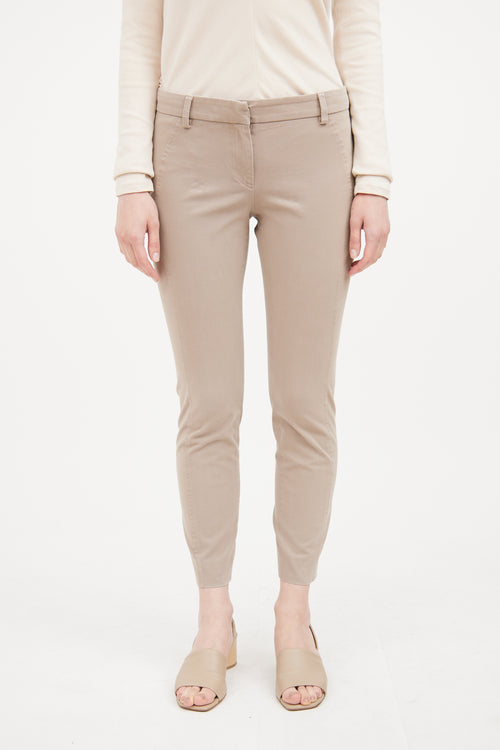 Beige Straight Pant