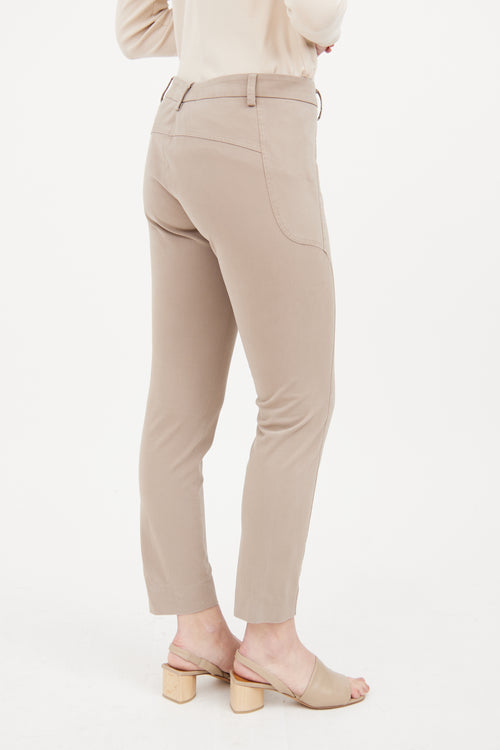 Beige Straight Pant